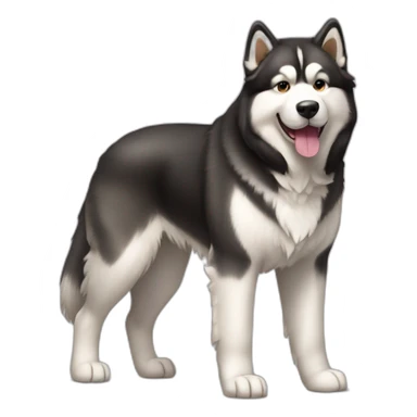 Dog alaskan malamute full-body sticker