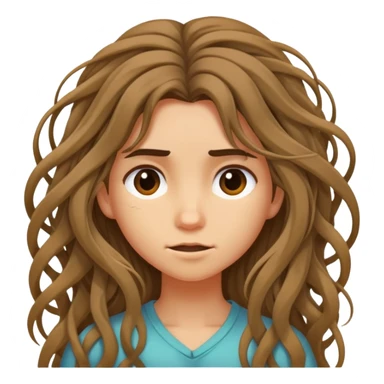 girl not wanting to wash her hair sticker