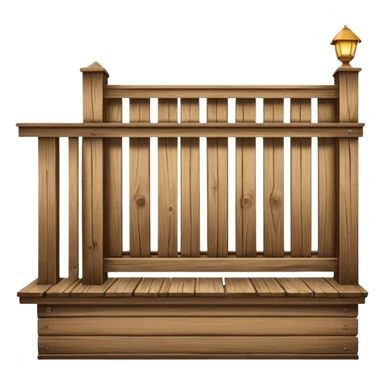 wooden balcony sticker