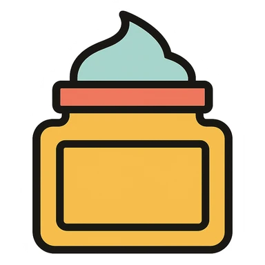 empty cosmetic cream bottle, minimal, clean, modern style sticker