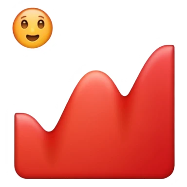 down going red graph sticker