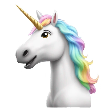 Unicorn waving hello sticker