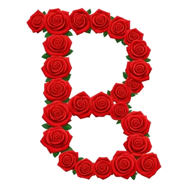 Roses alphabet style  sticker