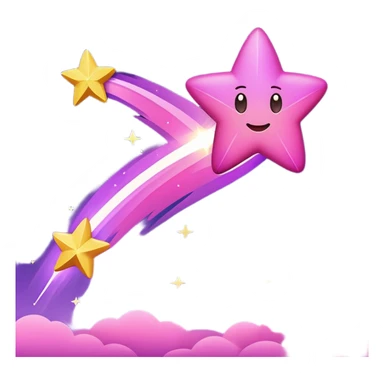 purple-pink shooting star sticker