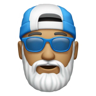 Homme blanc avec une petite barbe naissante portant des lunettes bleues , une casquette jordan bleu , un survêtement bleu sticker