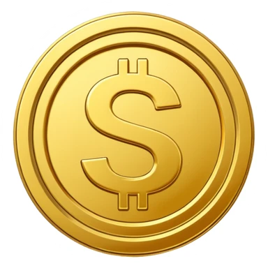 Gold coin with dollar sign emoji sticker