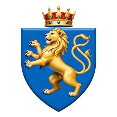 Lion rampant emoji like chelsea football team with blue and white sticker