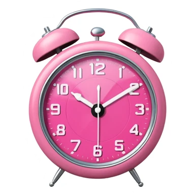 pink alarm clock sticker