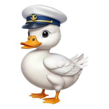 playful duck with a sailor hat inspired by Disney sticker