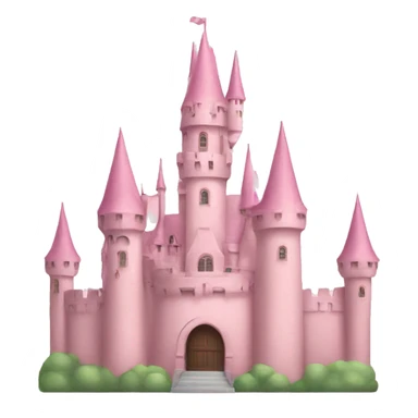 pastel pink castle sticker