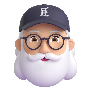 adventurer with small beard, glasses and backwards baseball cap sticker