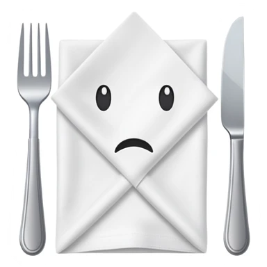 Knife and fork with a napkin cute :) sticker