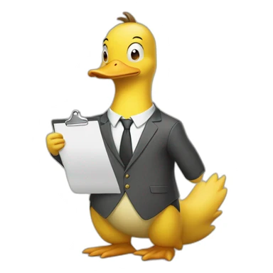 Psyduck outfit men's suit and clipboard sticker