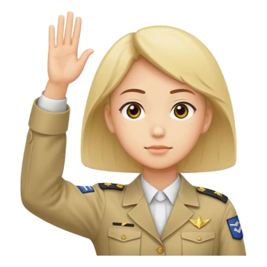 Shinzou wo sasageyo salute pose sticker