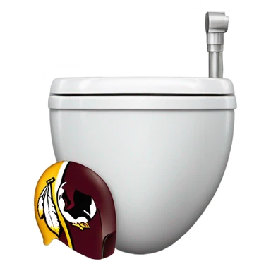 Washington redskins football helmet on the toilet  sticker