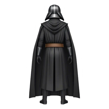 fullbody Black jedi suit front and backview sticker
