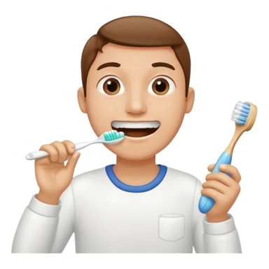Brushing your teeth sticker