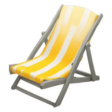 beach chair facing the water  sticker