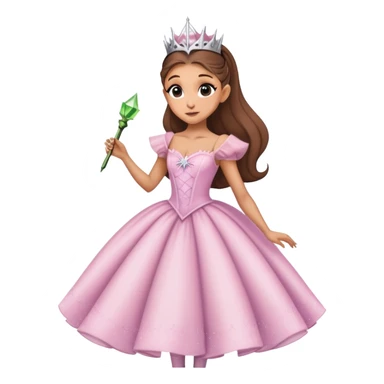 Ariana grande rehearsing for wicked in her Glinda dress  sticker
