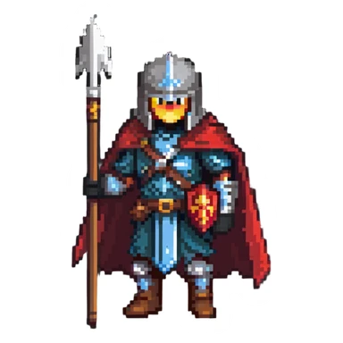 War lord with cape and spear sticker