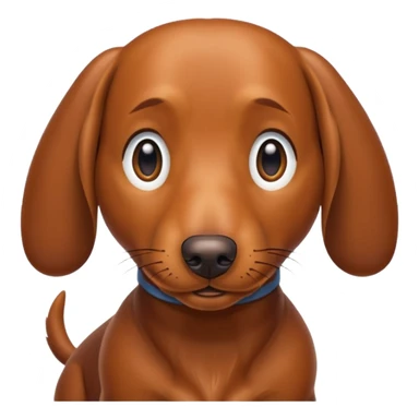 Brown wiener dog named Ned  sticker