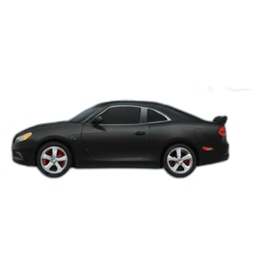 Black Car with lightning on the background sticker