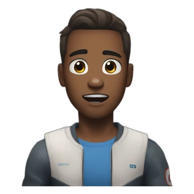 Connor from Detroit become human surprised sticker