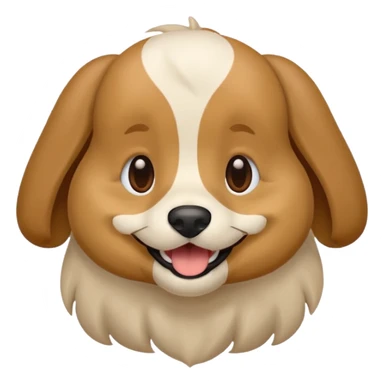 Crie a imagem de uma cachorro sorridente sticker