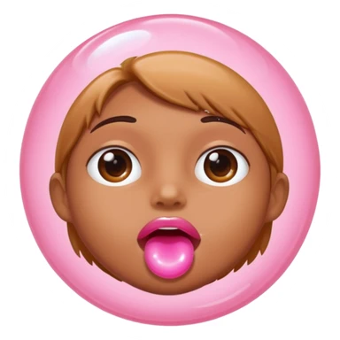 person gum bubble sticker