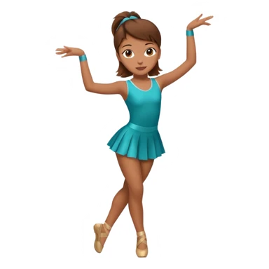 A preppy girl with brown hair and she is a Dancer sticker