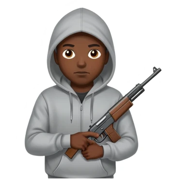 Ghetto demon in the hood with a gun sticker