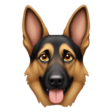 German Shepard dog with brown eyes and floppy ears  sticker