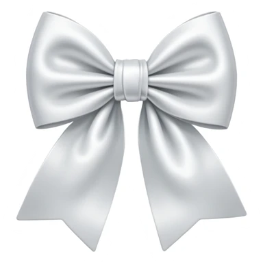 white bow emoji sticker