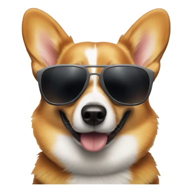 Corgi wearing sunglasses sticker