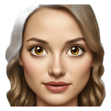 hyper realistic nathalie portman 2010 sticker