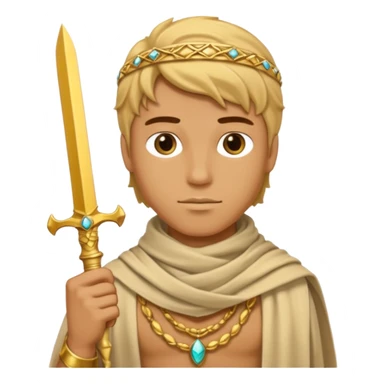 Desert Prince – sand scarf + gold dagger, Golden Princes. sticker