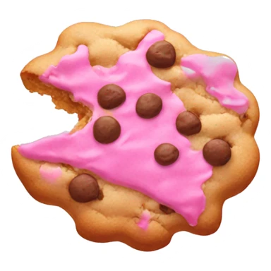 Pink crumble cookie sticker