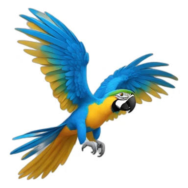 Blue And Gold Macaw Flying sticker