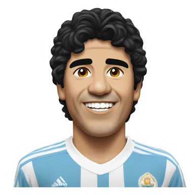 maradona argentina young smile sticker