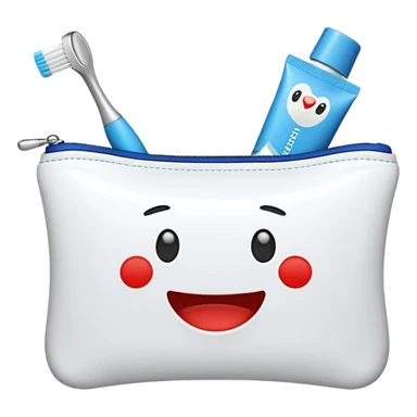 amenity kit with toothbrush toothpaste sticker