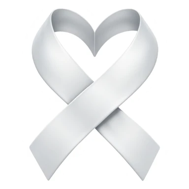 I want a white ribbon emoji sticker