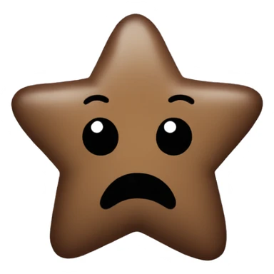 Poop on a blue star sticker