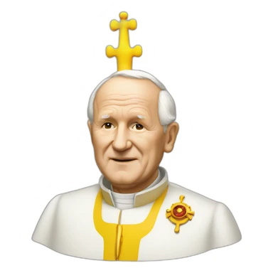 john paul Ii as a yellow submarine sticker