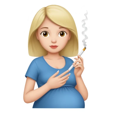 Pregnant woman smoking a cigarette  sticker