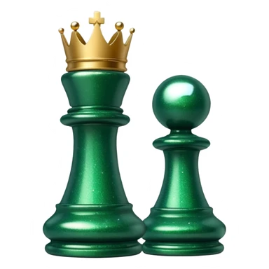 green glitter chess piece rook sticker