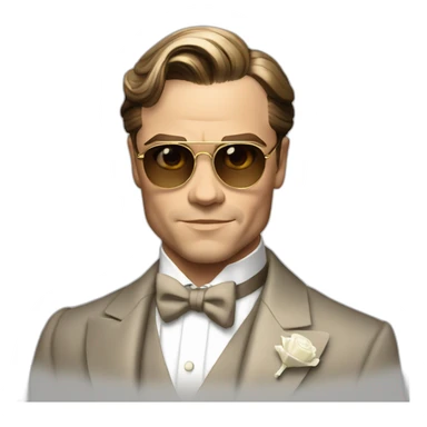 Leonardo di caprio meme with glass from great gatsby sticker