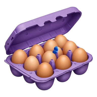 purple big egg carton sticker
