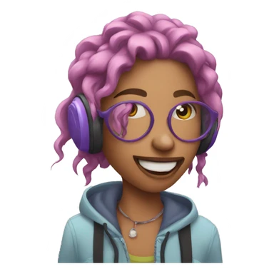 music crazy girl sticker