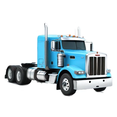 Sky blue peterbilt 379 63 inch cabin sticker