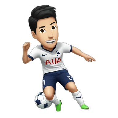 Tottenham soccer player Son Heung-min attempts a dunkshot sticker